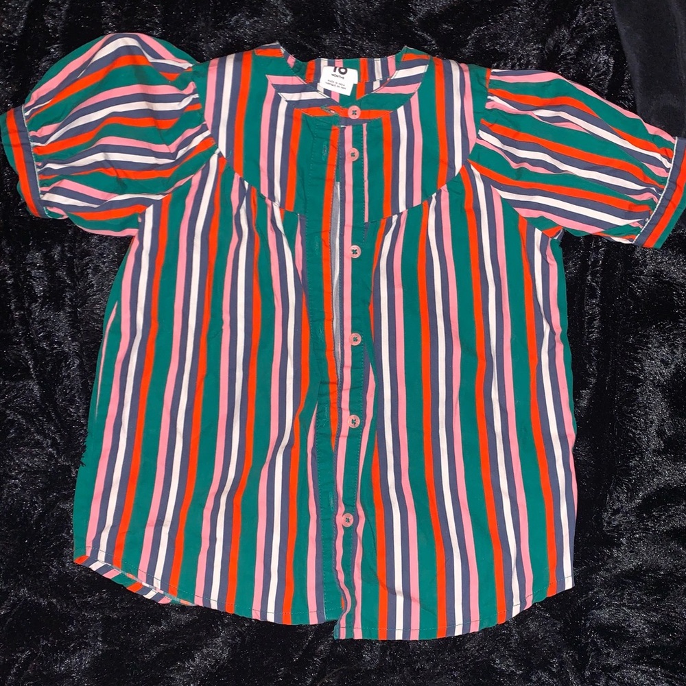 STEM Striped Multicolor Button Dress (18M)
